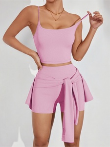 Ensemble de vêtements de yoga de luxe Atlaset en trois pièces pour femmes, vêtements de sport, soutien-gorge de sport sans couture, leggings taille haute, veste, OEM ODM, couleur personnalisée - Product Image 3