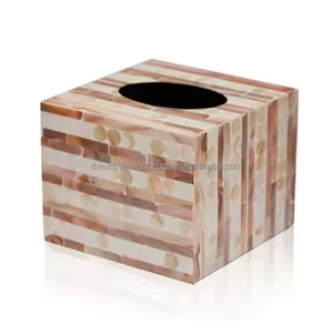 Boîte à mouchoirs classique en os incrusté, écologique, de haute qualité, couleur personnalisée, pour la maison et l'hôtel - Product Image 1