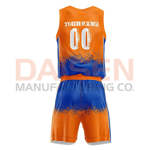 ชุดบาสเก็ตบอลแห้งเร็ว ออกแบบเองได้ น้ำหนักเบา ระบายอากาศดี เสื้อและกางเกงขาสั้น ชุดกีฬาทีมคุ้มค่า สินค้าขายดี - Product Image 3