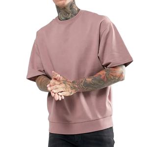 T-shirt de fitness pour hommes décontracté coupe ample entraînement vêtements de sport couleur unie t-shirt athlétique OEM ODM usine en gros - Product Image 1