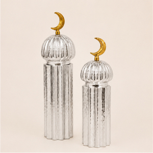 Decoración Islámica para el Hogar, Juego de Adornos Metálicos de Minarete, Figura de Luna Creciente Plateada y Dorada, Decoraciones al por Mayor para Ramadán y Eid Mubarak - Product Image 5