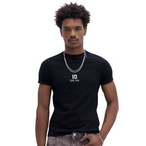 T-shirt ajusté pour homme, coupe athlétique, manches courtes, extensible, confortable, idéal pour la gym, l'entraînement et le sport. - Product Image 1