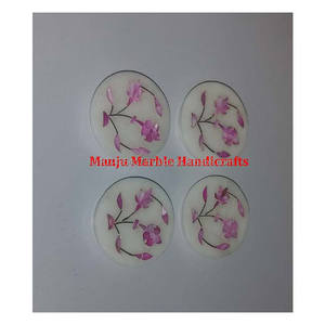 Plus grand prix le moins cher quantité en vrac marbre incrustation vadrouille miroir avec forme ronde fleur Art vadrouille travail à la main pour un usage professionnel article - Product Image 6