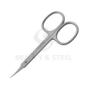 Ciseaux à cuticules professionnels à pointe fine avec des pointes courbées et un corps en acier inoxydable pour des soins de manucure de précision - Product Image 5