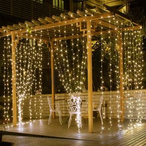ไฟประดับม่าน LED 3M 300 ดวง รุ่น IP44 สำหรับงานปาร์ตี้และตกแต่งคริสต์มาส ไฟตกแต่งวันหยุด - Product Image 6