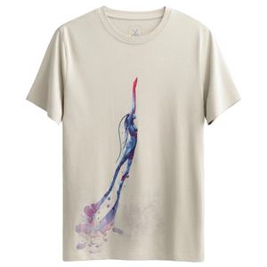 T-shirt à col rond 100% coton à manches courtes personnalisé imprimé T-shirt tricoté anti-boulochage pré-lavé pré-rétrécissement T-shirt décontracté pour hommes - Product Image 3