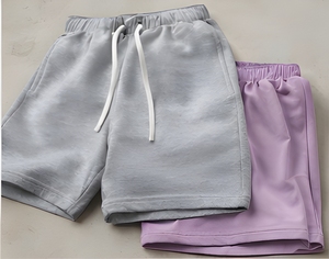 Shorts Athleisure Premium pour Hommes 260 GSM 100% Coton Pur Doublure Éponge Cordon de Serrage Demi-Pantalon d'Été - Product Image 2