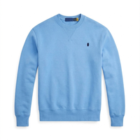 Sweat à capuche décontracté pour homme en molleton 100 % coton, col rond, manches longues, avec logo brodé en 3D et motif uni – Vente en gros