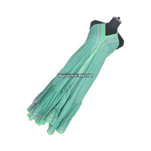 Vestido de Diseño Bohemio Vintage de Seda para Mujer, Elegantes Vestidos de Noche sin Mangas, Vestido Largo de Fiesta para Damas, Estilo Sari Indio - Product Image 4