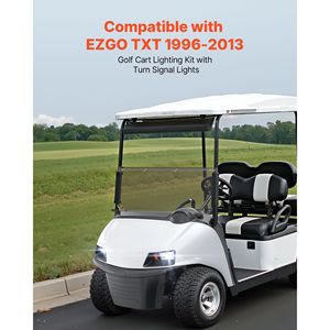 Kit Luci per Golf Cart Omologato per Uso Stradale, Faro LED 12 Volt e Luce Posteriore con Cablaggio, Indicatori di Direzione e Interruttore Luci di Emergenza - Product Image 2