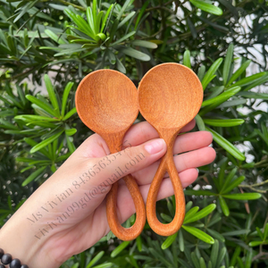 Cuillère à thé en bois brun vietnamien et japonais, mini-cuillère en bois, cuillère à graines en bois de frêne rouge et bois de neem, cuillère en bois pour riz et légumineuses - Product Image 4