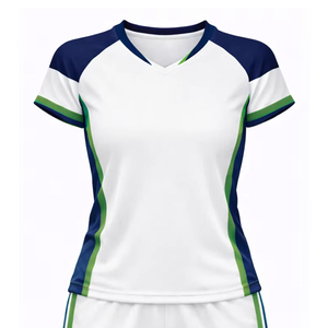 Personnalisez votre uniforme de volley-ball pour femmes, imprimé par transfert thermique, respirant, anti-humidité, grande taille, été, polyester - Product Image 4