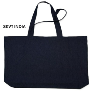 Custom Large Capacity Eco-Friendly 100% Cotton <b>Canvas</b> Tote Bag Reusable Grocery Top Handled Stylish Letter Design Promotional - Product Image 1