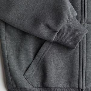 Sweat-shirt à capuche zippé personnalisé avec logo, poches avant, manches longues, style décontracté basique pour adultes, streetwear, vente en gros - Product Image 4