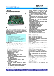 Kit de formation en fibre optique numérique Kitek FOCT-04, état neuf, matériau métallique, pour des fins éducatives et didactiques - Product Image 3