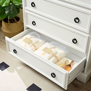 Modern <b>6</b>-<b>Drawer</b> Dresser with Easy Pull Handle Tall Chest <b>Drawers</b> for Bedroom Closet Organizers Clothes Storage Teak Wood Finish - Product Image 5