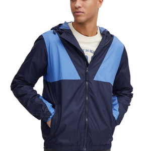 Veste coupe-vent imperméable de haute qualité avec fermeture éclair personnalisée, en polyester et nylon, pour la randonnée en plein air, coupe-vent, à capuche, pour homme - Product Image 3