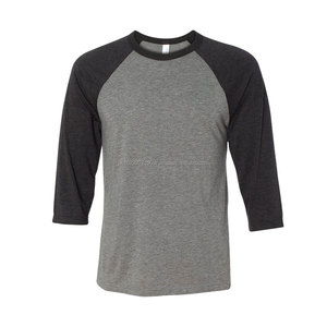 Vente en gros de T-shirts pour hommes 100% polyester, maillots personnalisés vierges à manches longues, maillots à manches courtes raglan, coupe ample, style jersey imprimé - Product Image 1