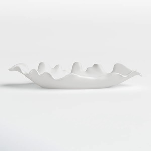 ชามเซรามิกทำมือ ดีไซน์มินิมอล สีขาว รูปทรงหยัก สำหรับตกแต่งบ้าน - Product Image 3