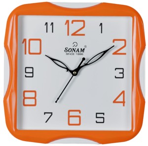 Sonam Modern <b>Square</b> <b>Wall</b> <b>Clock</b> Plastic Silent Quartz Analog <b>Clock</b> for Living Room SLQ 01 SWEEP - Product Image 4