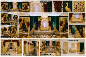 Paneles decorativos de metal cortados con láser para decoración de bodas de lujo, paneles de fondo decorativos de metal premium para bodas de lujo - Product Image 6