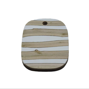 Tabla de cortar de madera y resina de diseño exquisito con incrustaciones de resina, tabla de quesos de madera al mejor precio de fábrica - Product Image 1
