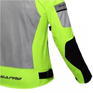 Veste d'été de moto pour hommes Armure approuvée CE Doublure imperméable détachable Panneaux de maille respirante Col montant BON prix - Product Image 6