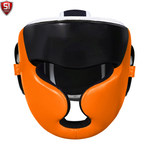 Casque de boxe léger en cuir véritable de qualité supérieure, protection pour la tête, entraînement, compétition, personnalisé, haute qualité SUMROOS - Product Image 1
