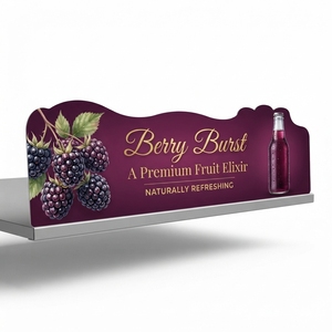 PVC Convenient BPA Free Retail <b>Shelf</b> Talker Waterproof Supermarket Product Promotion Display Advertising Card - Product Image 4