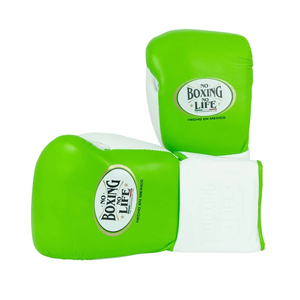 No Boxing No Life, Equipo de Boxeo Premium OEM, Guantes de Boxeo Hechos a Medida de Alta Calidad, Guantes de Boxeo Verdes y Blancos para Entrenamiento de Kickboxing - Product Image 1