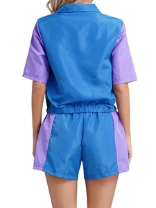 ชุดเซ็ตเสื้อแจ็คเก็ตซิปและกางเกงขาสั้นแฟชั่นใหม่สำหรับผู้หญิง - Product Image 2