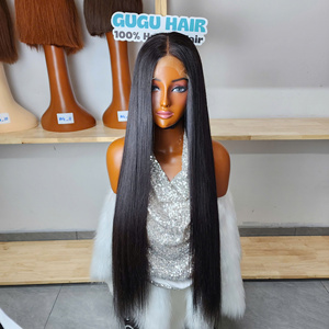 Perruques frontales en dentelle HD en cheveux vierges vietnamiens, double densité, sans colle, cheveux humains de haute qualité pour femmes noires - Product Image 1