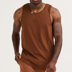Wholesale Gym Tank Top Men Casual Summer <b>Vest</b> Style Sportswear Lightweight Material Drop Armhole Cut Crew Neck Tank Tops for Men - Product Image 1