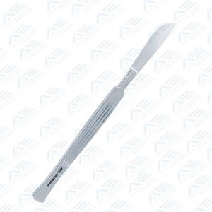Cuchillo de operación y disección con mango de acero inoxidable, cuchillo de operación con mango de metal, cuchillos de disección, instrumento médico - Product Image 2