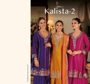 Traje Salwar Chinon Festivo Especial con Bordado Rico, Prendas Étnicas de Diseñador Listas para Usar para Mujeres, Estilo Tradicional - Product Image 1