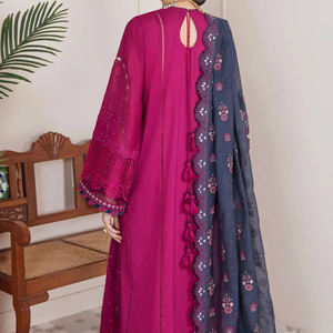 3 Piezas al por Mayor, Vestido de Lino Pakistaní Estampado, Shalwar Kameez, Ropa Pakistaní Original, Colección de Diseñador de Invierno - Product Image 2