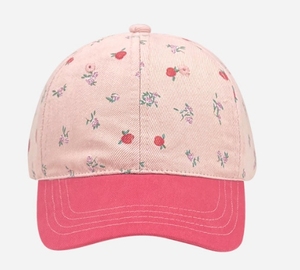 Casquette de baseball vintage en denim à petits motifs floraux, 6 panneaux, 100% coton, boucle métallique, toutes saisons - Product Image 2