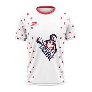 Camiseta de Práctica Personalizada Sublimada para Mujer, de Secado Rápido, 100% Fibra de Poliéster, Camiseta de Lacrosse para Mujer, Venta al Por Mayor OEM - Product Image 1