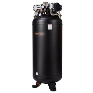 Compressore d'aria fisso ultra silenzioso da 6,5 HP, serbatoio da 80 galloni, 15,5 SCFM a 90 PSI, 145 PSI, senza olio, per gonfiaggio pneumatici, 86 dB - Product Image 1