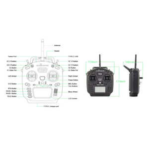 Meilleur TX12 Mark II ELRS M2 FCC Approuvé Métal Drone Télécommande RC Avions Produit - Product Image 6