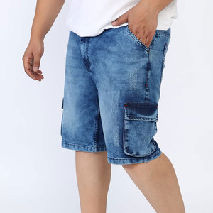 Shorts de Mezclilla para Hombre, Estilo Urbano Atemporal, Acabado Desgastado Vintage, Corte Relajado, Tela Transpirable, Cómodos para Clima Cálido - Product Image 1