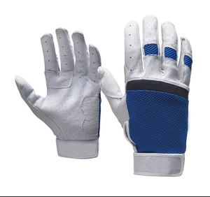 Custom Logo <b>Baseball</b> Batting Gloves Breathable Polyester/Cotton Ambidextrous Hook Loop Closure Eco-Friendly Wholesale Supplier - Product Image 5