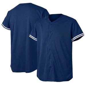 Maillot de baseball pour homme 100 % polyester, entièrement boutonné, logo personnalisé, qualité supérieure, séchage rapide, respirant - Product Image 1
