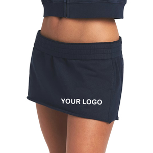 Ensemble pull molletonné en coton premium et mini-jupe pour femme, 2 pièces, style streetwear oversize, ensemble épais, fournisseur OEM personnalisé - Product Image 5