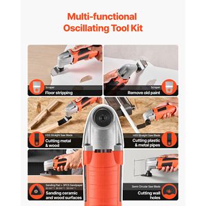Kit Utensile Multifunzione Oscillante Elettrico da 2,2 Amp con 22.000 OPM e Angolo di Oscillazione di 2,8 Gradi - Con Cavo - Product Image 2