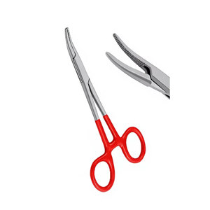 Pinzas Hemostáticas Manuales Premium Mosquito Forceps de 5 Pulgadas, Rectas y Curvas, con Mangos Recubiertos de PVC, de Acero Inoxidable Quirúrgico con Bloqueo - Product Image 1
