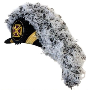 Chapeau de Grand Commandant des Chevaliers Templiers, mélange de plumes blanches et noires, accessoires de loge maçonnique - Product Image 2