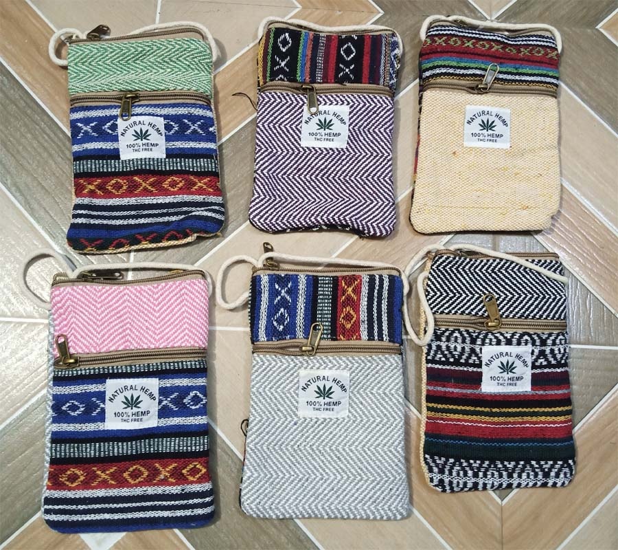 Hot Hot New Arrival Boho Hippie Gypsy Style Hemp Women Fashion Wholesale Mobile Phone Bags GC-bg-681