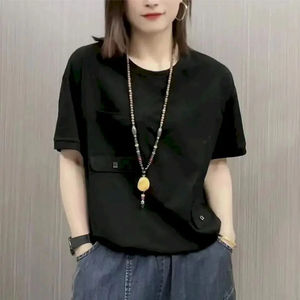 T-shirts Oversize Femme Tendance 2025 – Nouveauté Décontractée à Manches Courtes avec Poches, Coupe Ample Amincissante, Style Y2K, T-shirt Léger d'Été - Product Image 2