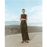 Nouvelles robes élégantes pour femmes, support ODM, robes LUNAIRIS, robes maxi sans manches pour femmes, 100% coton